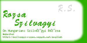 rozsa szilvagyi business card